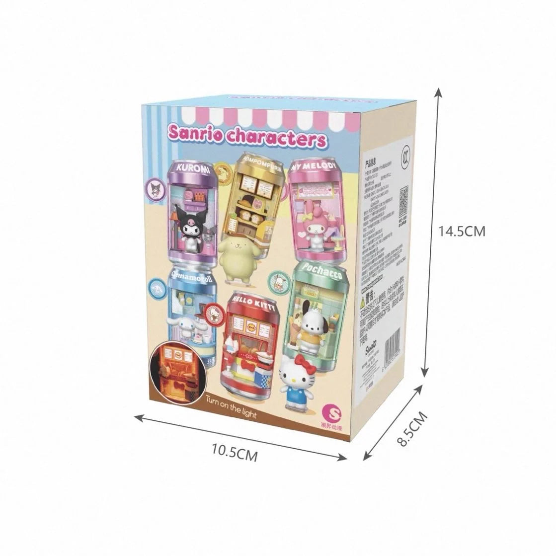 Sanrio Characters Soda Can Blind Box - Dessert Shop Street Mini Building Blocks