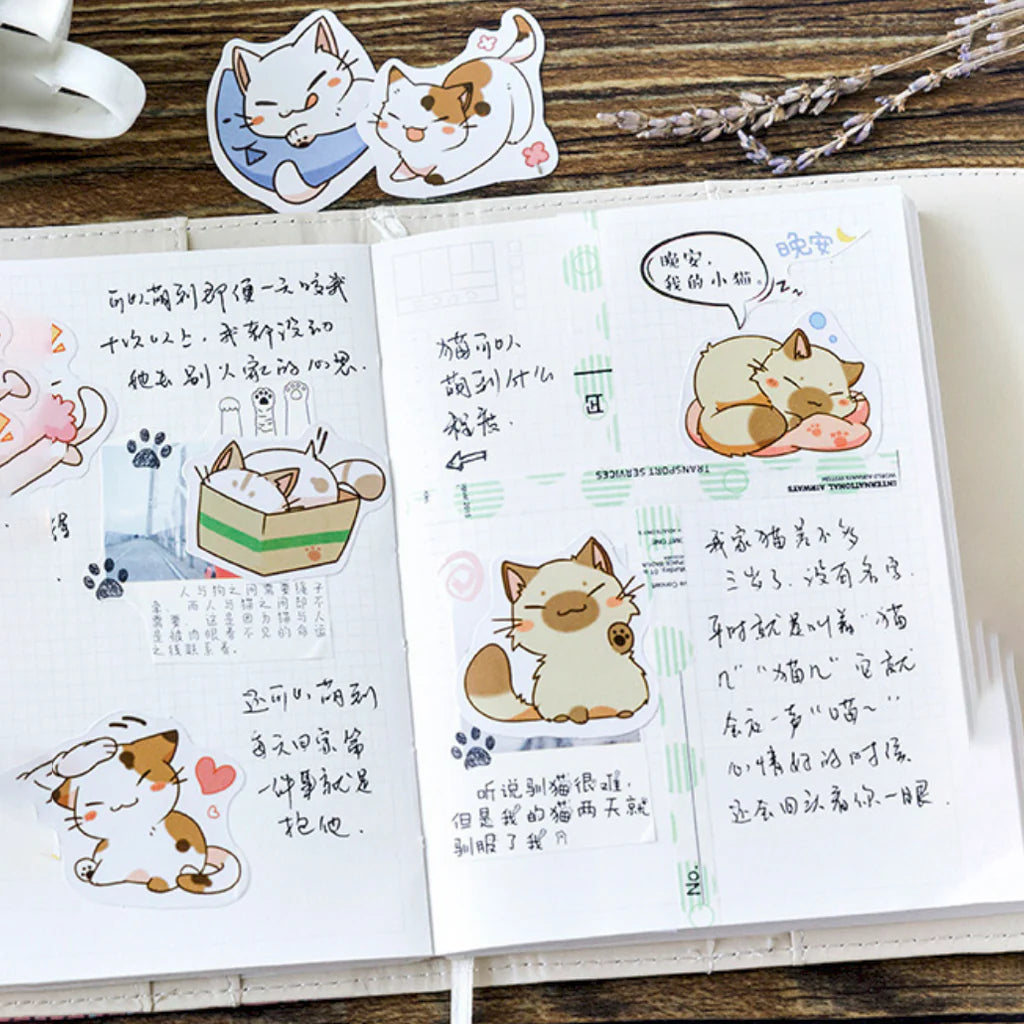 Little Chibi Cat Stickers – 45 Expressive Kitty Designs