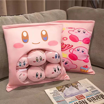 Kirby Plush Pillow with 6 Mini Plushies Set