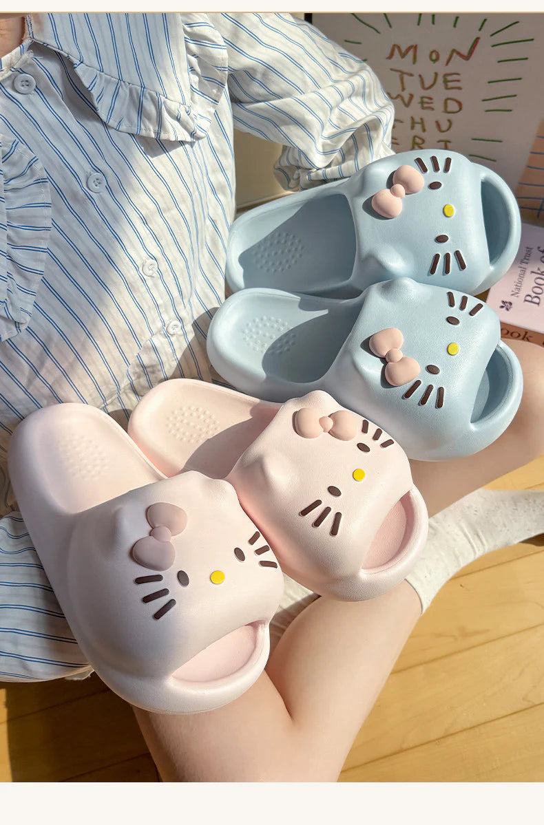 Hello Kitty 3D Bow Cloud Slippers