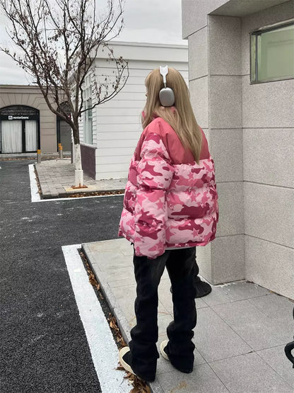 Hello Kitty Camo Baggy Puffer Jacket