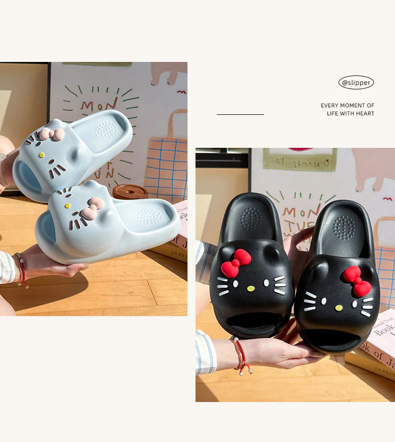 Hello Kitty 3D Bow Cloud Slippers