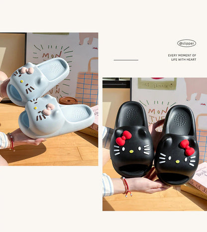 Hello Kitty 3D Bow Cloud Slippers