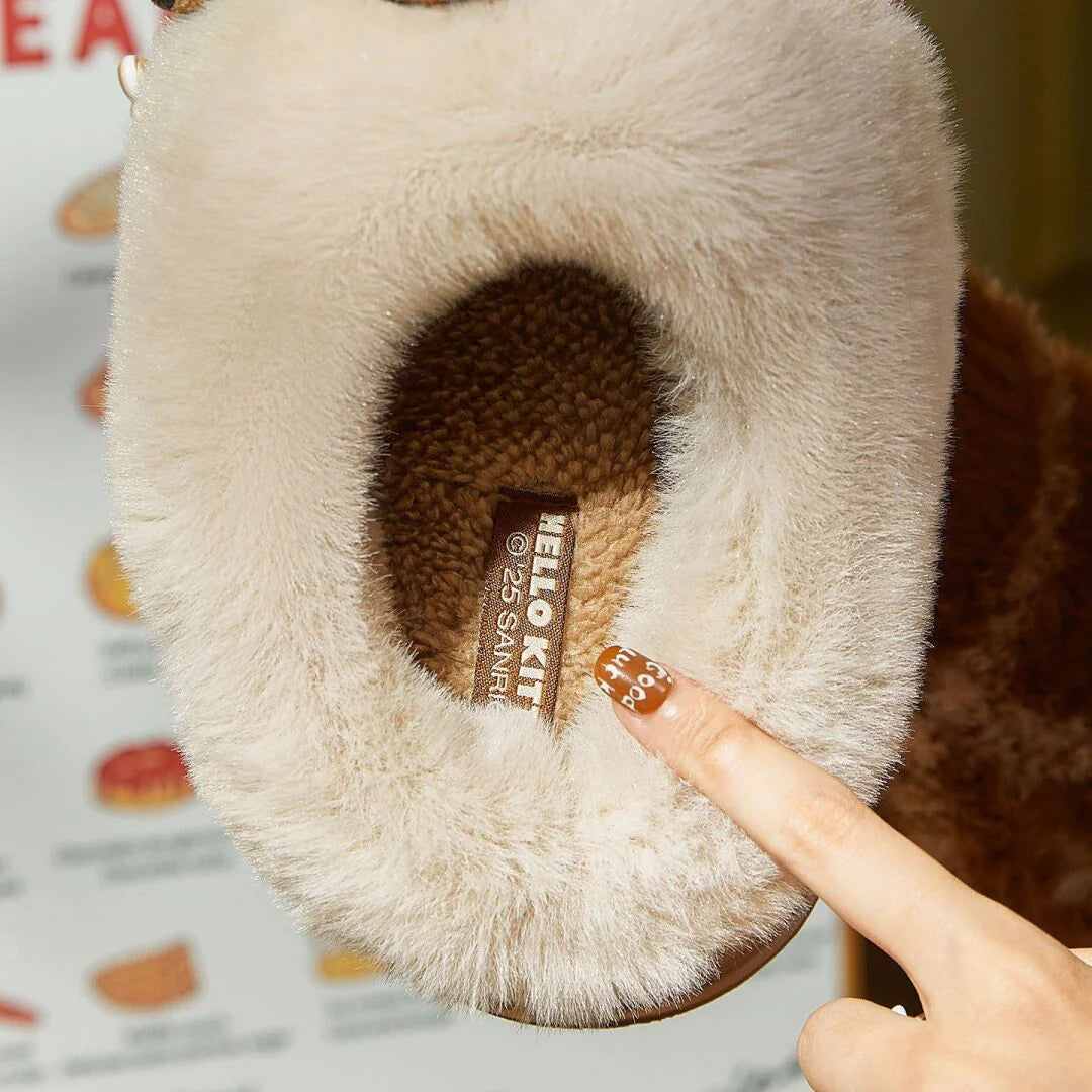 Hello Kitty Fuzzy Slippers – Cozy & Cute Indoor/Outdoor Wear