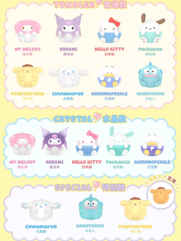 Sanrio Chubby Round Mini Figures Blind Bag (3 pcs per bag)
