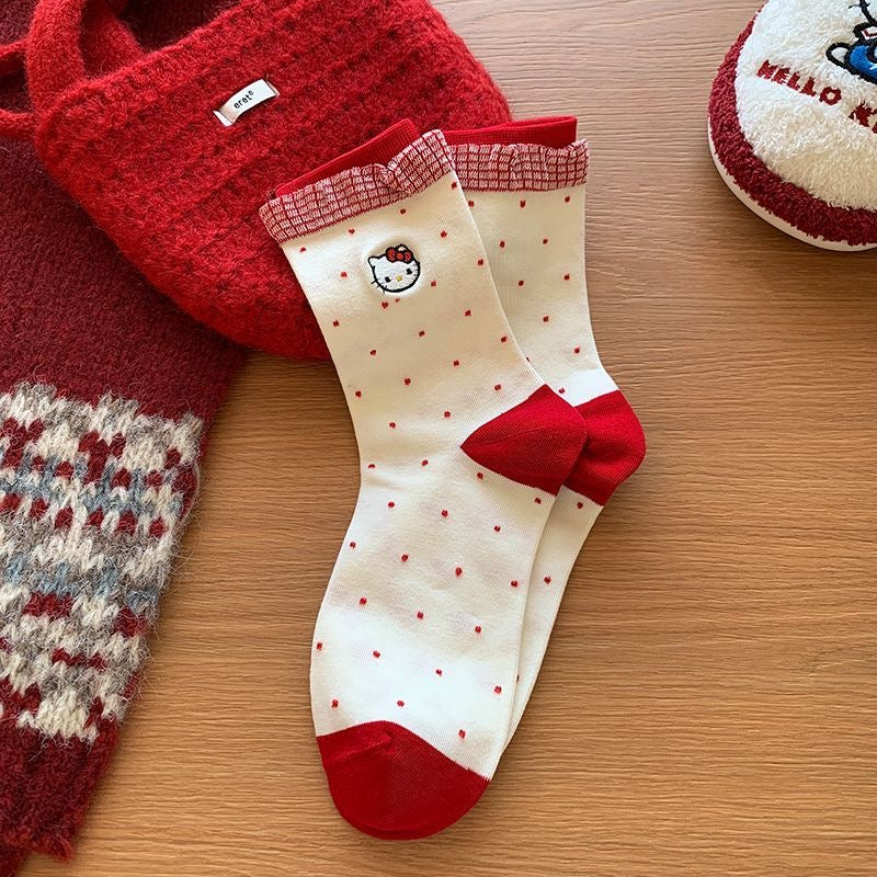 Hello Kitty Merry & Bright Socks 4 Pic Set