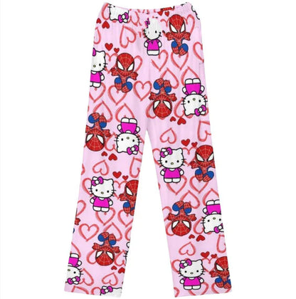 Hello Kitty VS Spider Man Pajama Pants