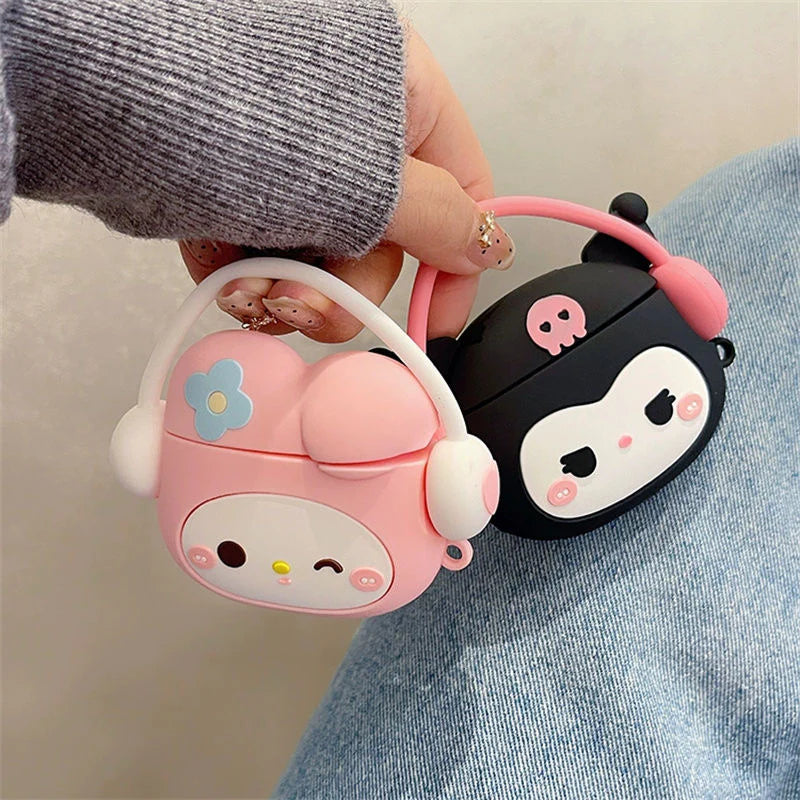 Sanrio Wearing Headphone AirPod Case