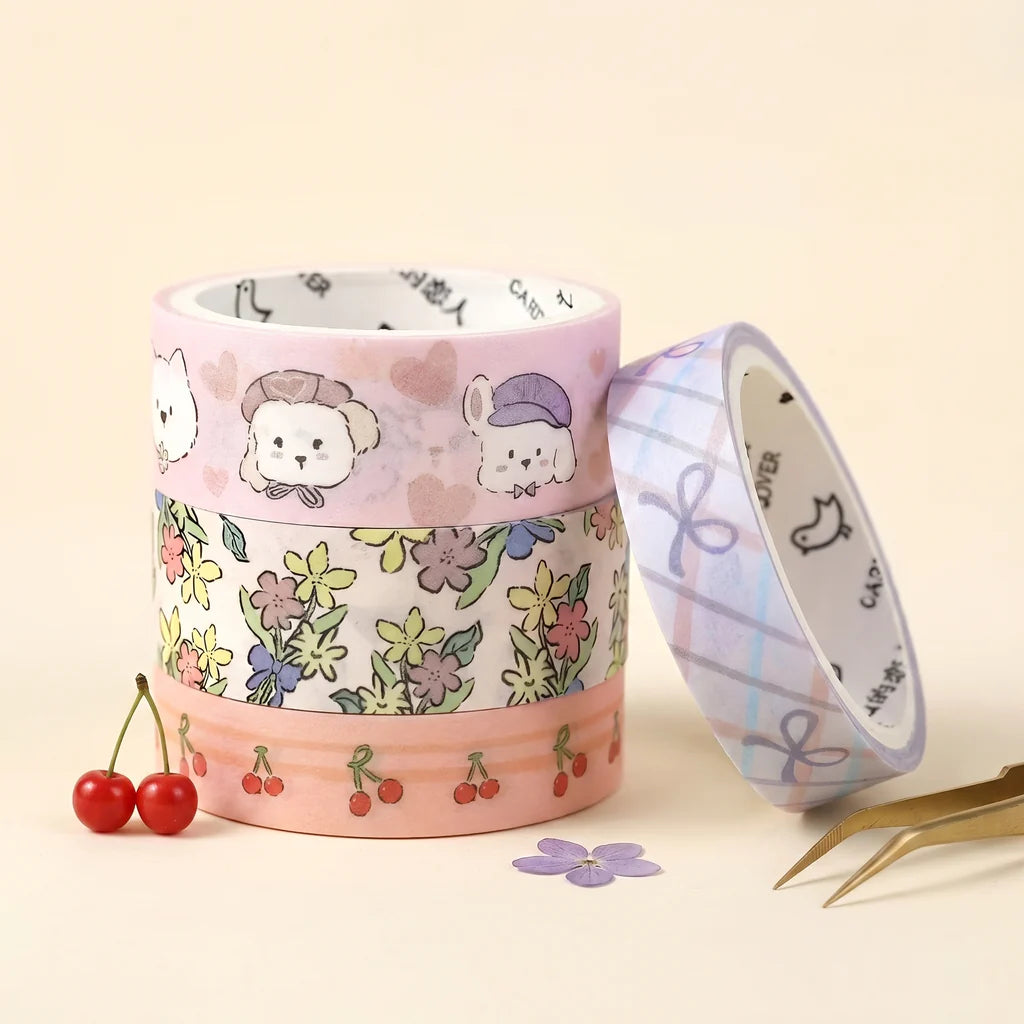 Soft Bloom Washi Tape - Set of 3