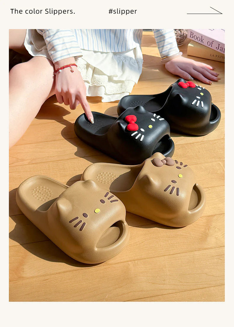Hello Kitty 3D Bow Cloud Slippers
