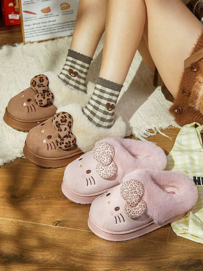 Hello Kitty Fuzzy Slippers – Cozy & Cute Indoor/Outdoor Wear