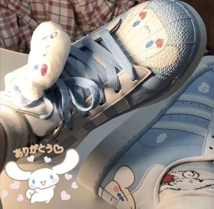 Cinnamoroll & Hello Kitty Kawaii Face Sneakers