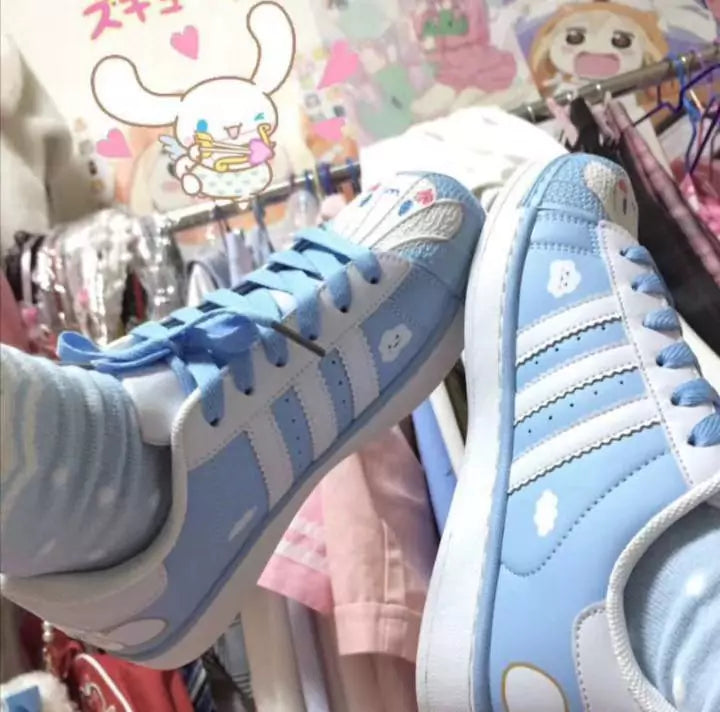 Cinnamoroll & Hello Kitty Kawaii Face Sneakers