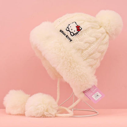 Sanrio Knitted Beanie with Pom Pom