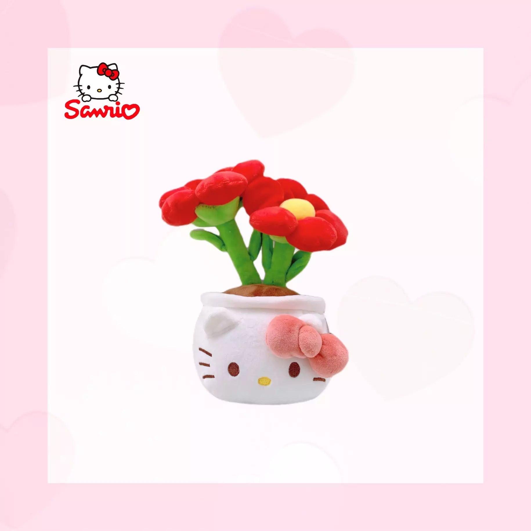 hello kitty pot plant Hello Kitty Flower Pot Plushies – In Kawaii Shop