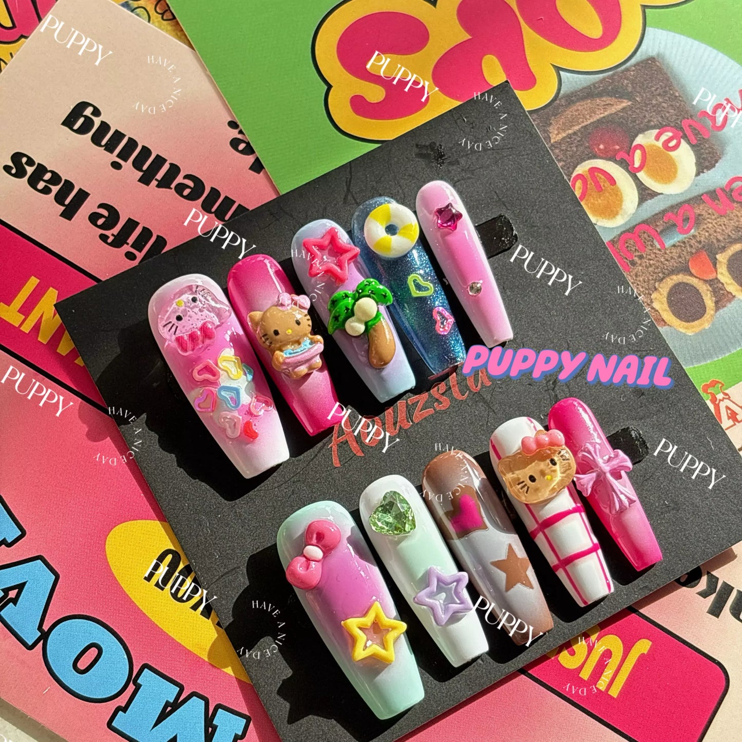 Hello Kitty Hawaii Beach Holiday Press-On Nail Set