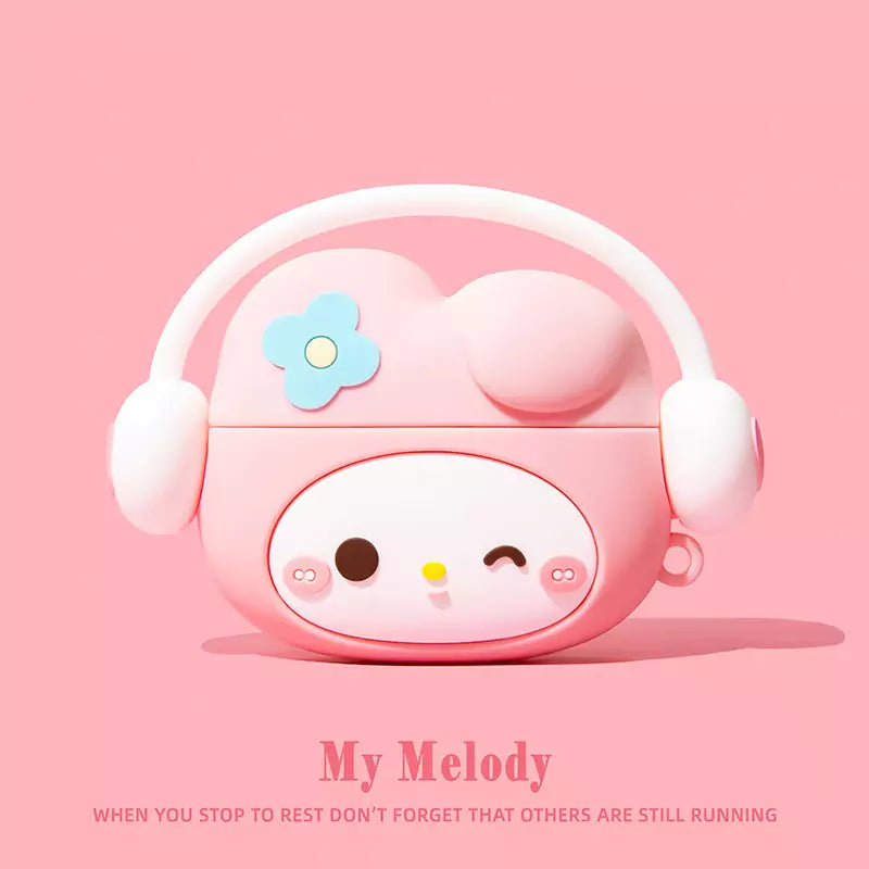 Sanrio Wearing Headphone AirPod Case