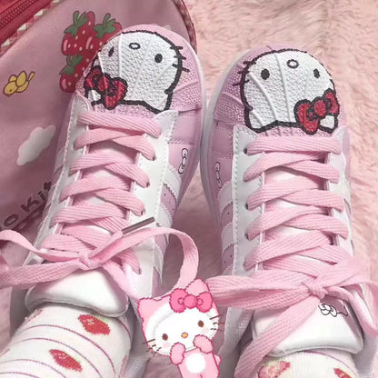 Cinnamoroll & Hello Kitty Kawaii Face Sneakers