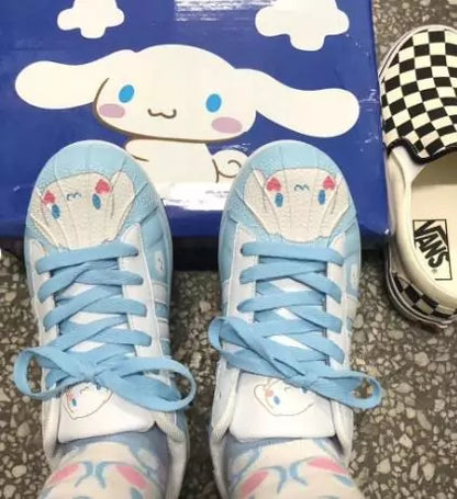 Cinnamoroll & Hello Kitty Kawaii Face Sneakers