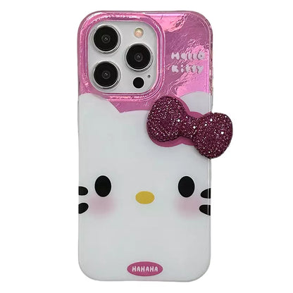 HelloKitty Shimmering Phone Case with Bow