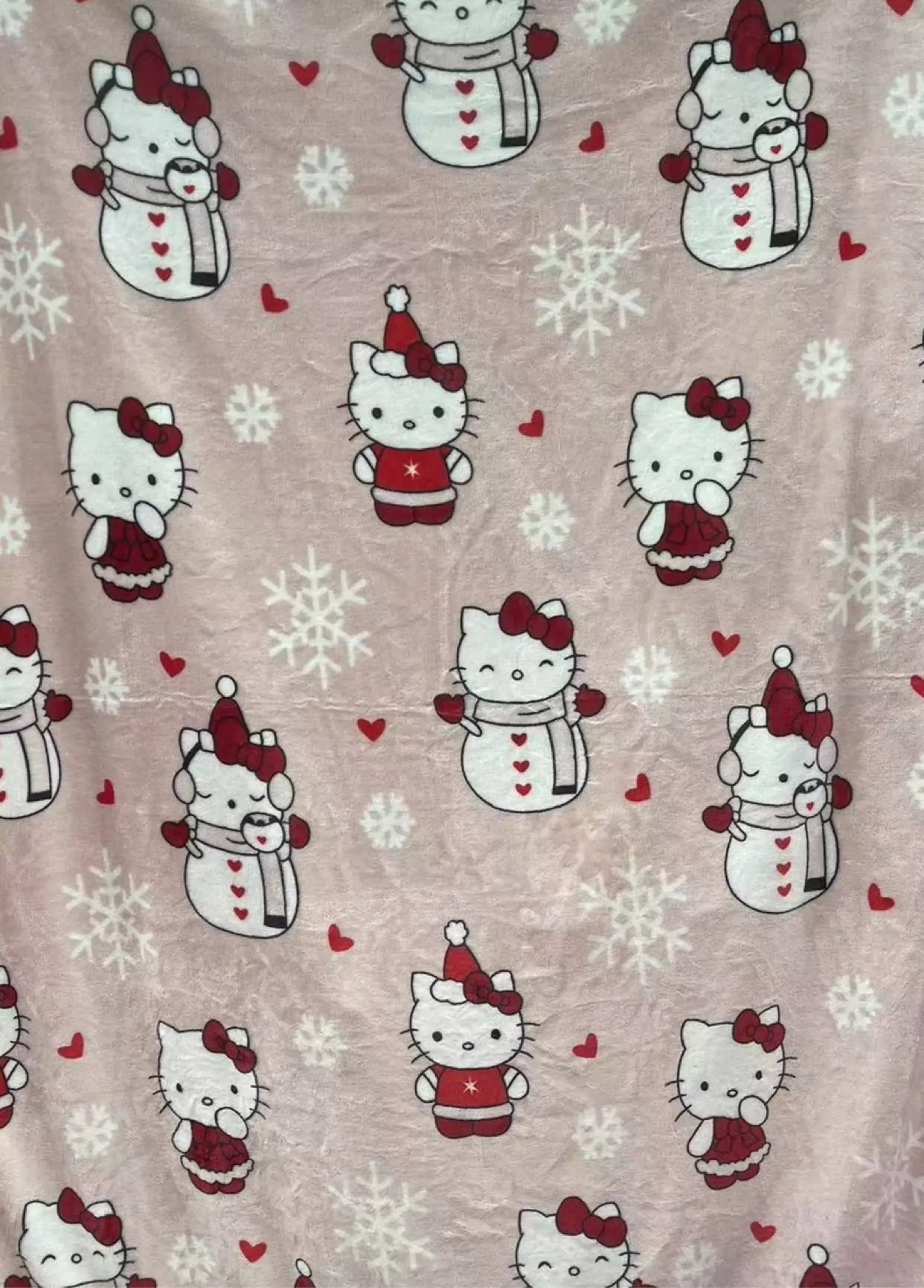 Hello Kitty Holiday-Themed Throw Blanket