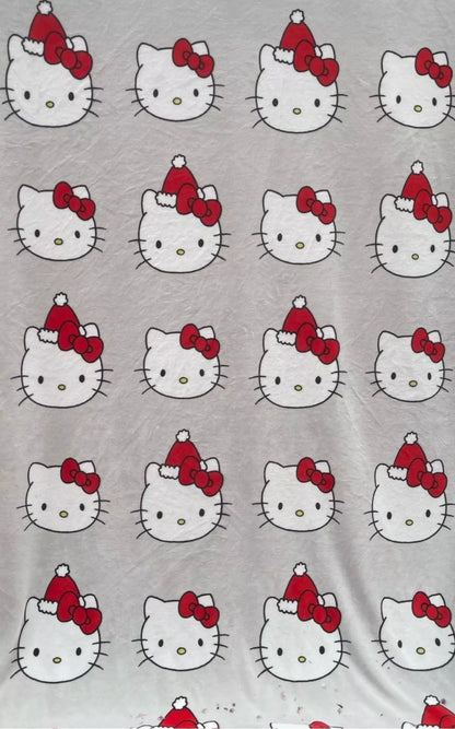 Hello Kitty Holiday-Themed Throw Blanket