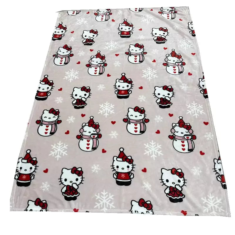 Hello Kitty Holiday-Themed Throw Blanket