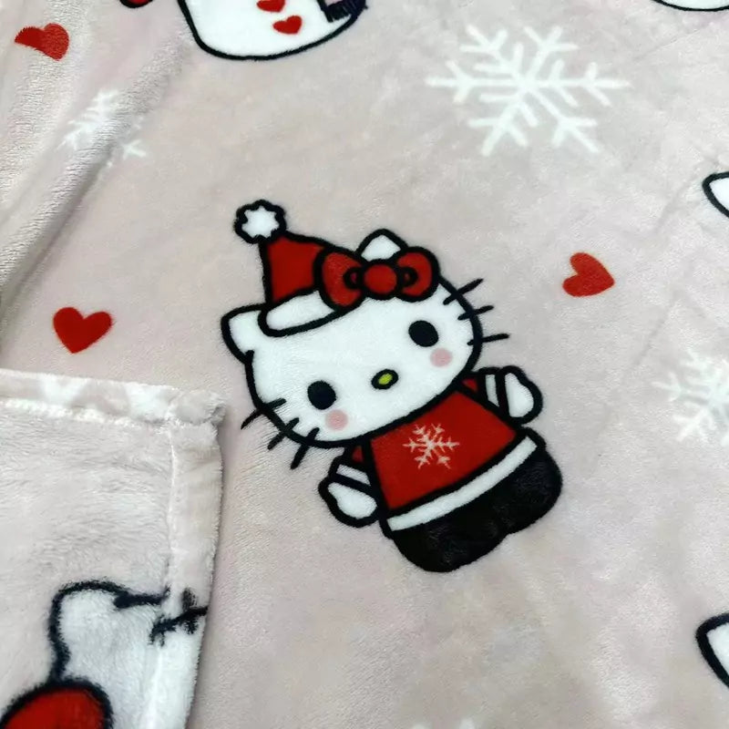 Hello Kitty Holiday-Themed Throw Blanket