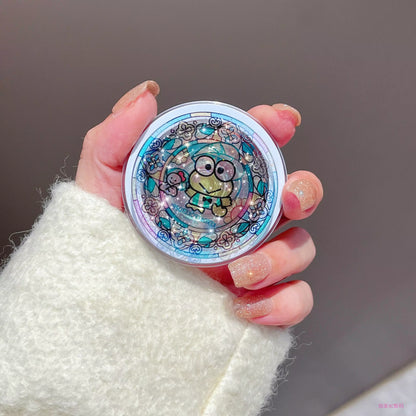 Sanrio Characters Stained Glass Pattern Glitter Magsafe PopSocket