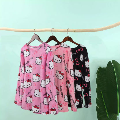 Hello Kitty Fuzzy Long Sleeve Top