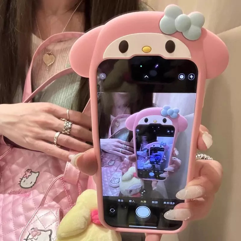 HelloKitty/My Melody Shape Silicone Phone Case