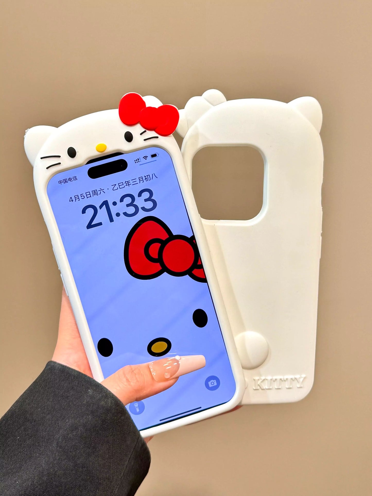 HelloKitty/My Melody Shape Silicone Phone Case