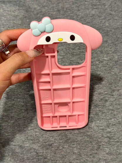 HelloKitty/My Melody Shape Silicone Phone Case