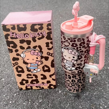 Kitty CoolCat Leopard Tumbler40 Oz & Travel Coffee Thermal Mug