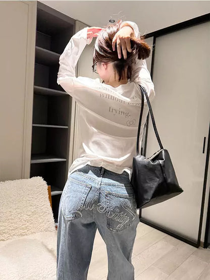 Hello Kitty Crystal Bow Jeans