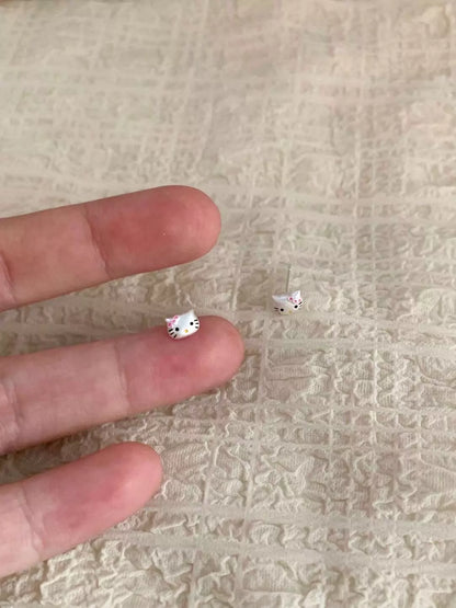 Silver HK Stud Earrings– Matte Finish