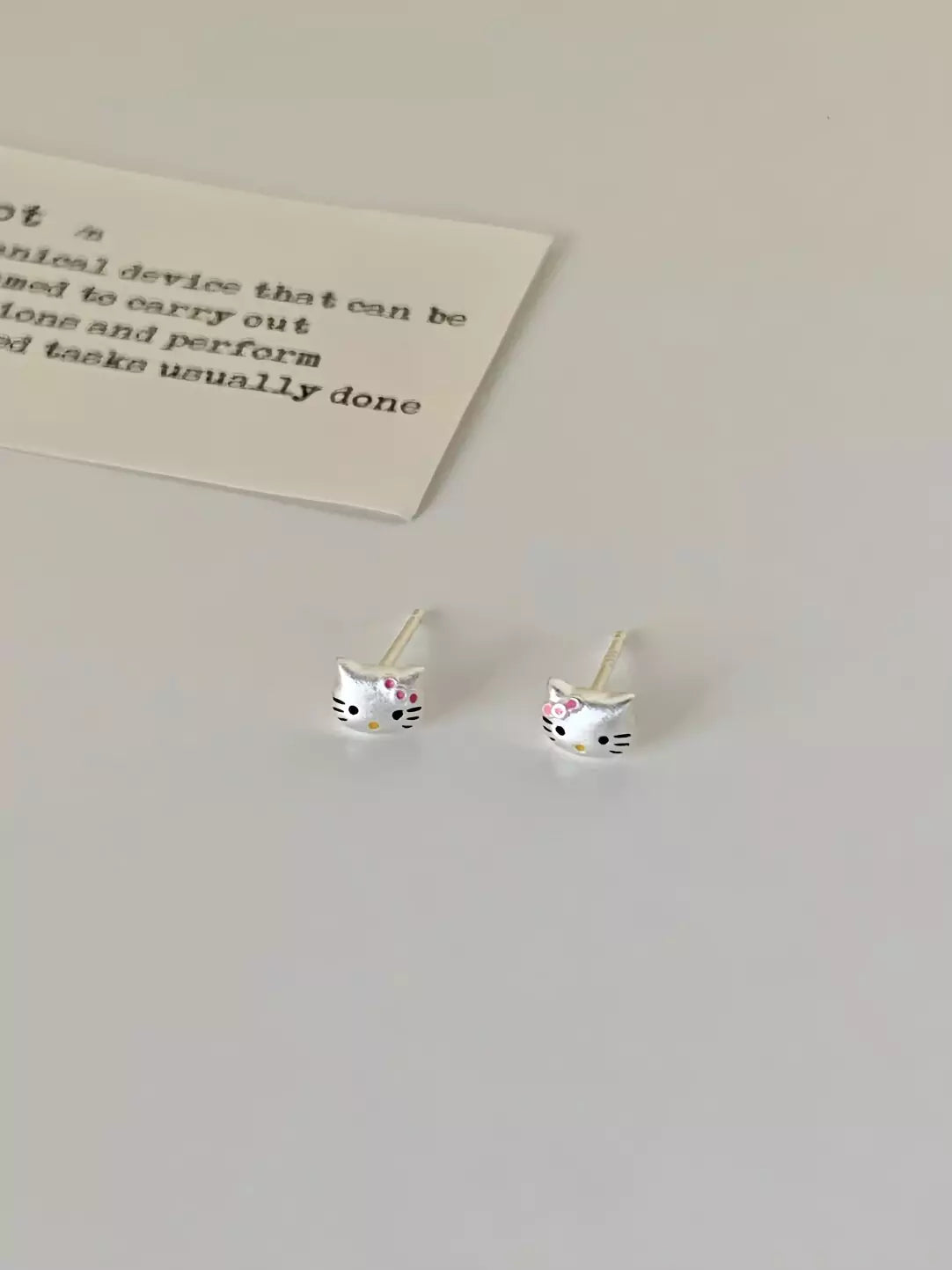 Silver HK Stud Earrings– Matte Finish