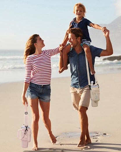 Matching Water Bottle Carrier Pouch with Phone Pocket & Adjustable Strap