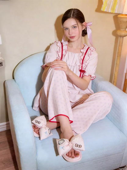 Hello Kitty Satin Bow Home Slippers