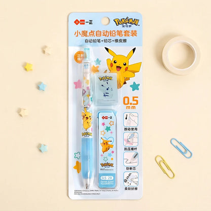 Pokemon Mechanical Pencil Set - Pencil + Refills + Eraser