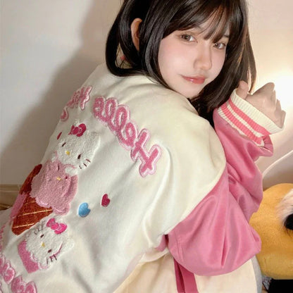 HelloKitty Embroidered Bomber Jacket