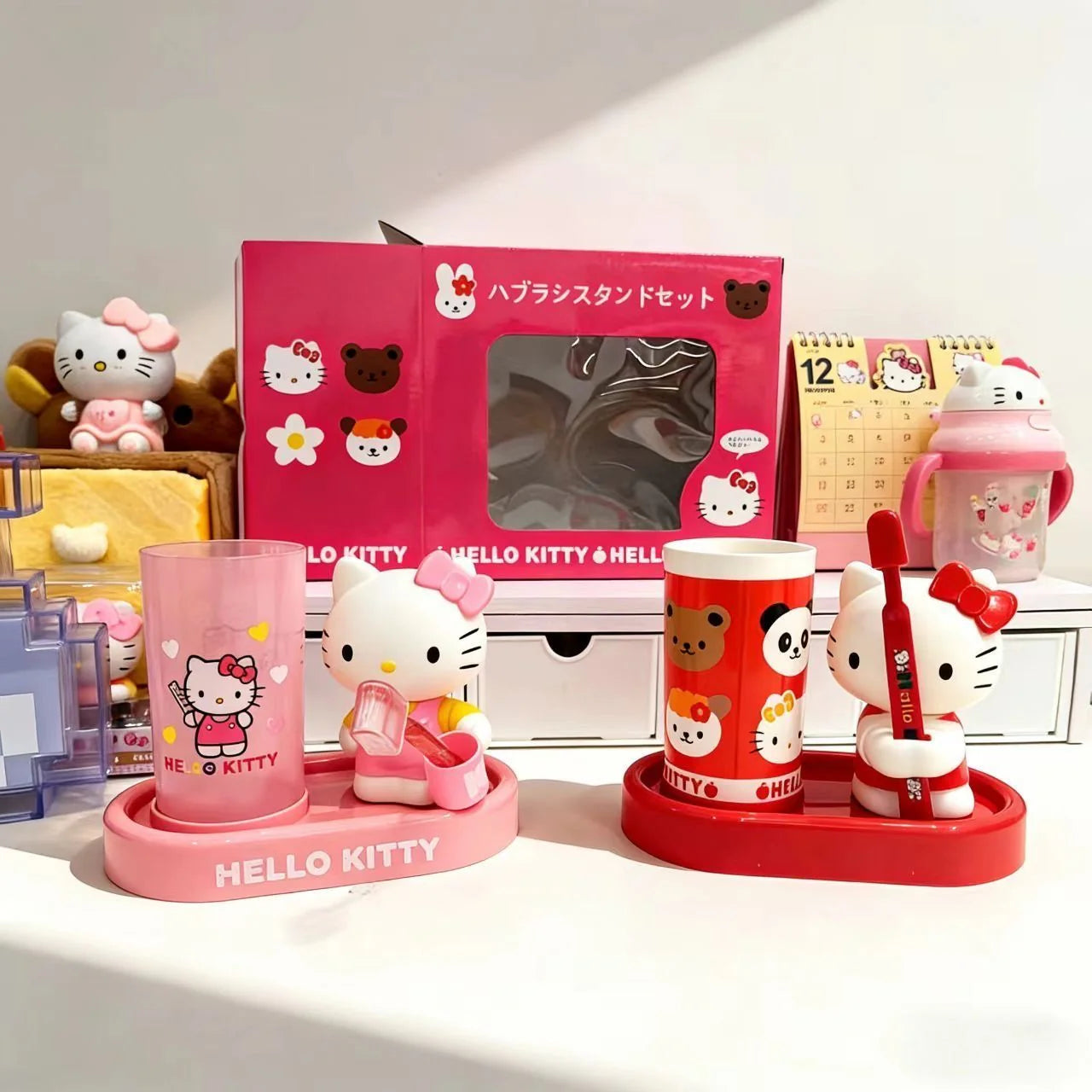 Hello Kitty Bathroom Cup Set