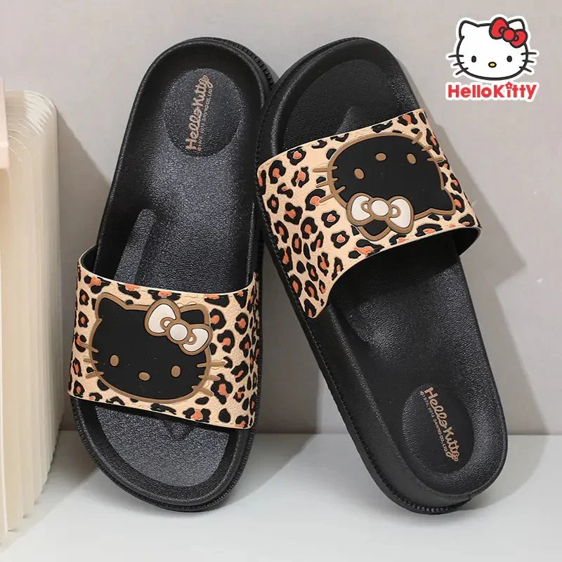 Hello Kitty Leopard Print Slippers