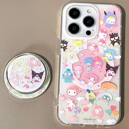 Sanrio Family Magnetic Phone Case with Stand
