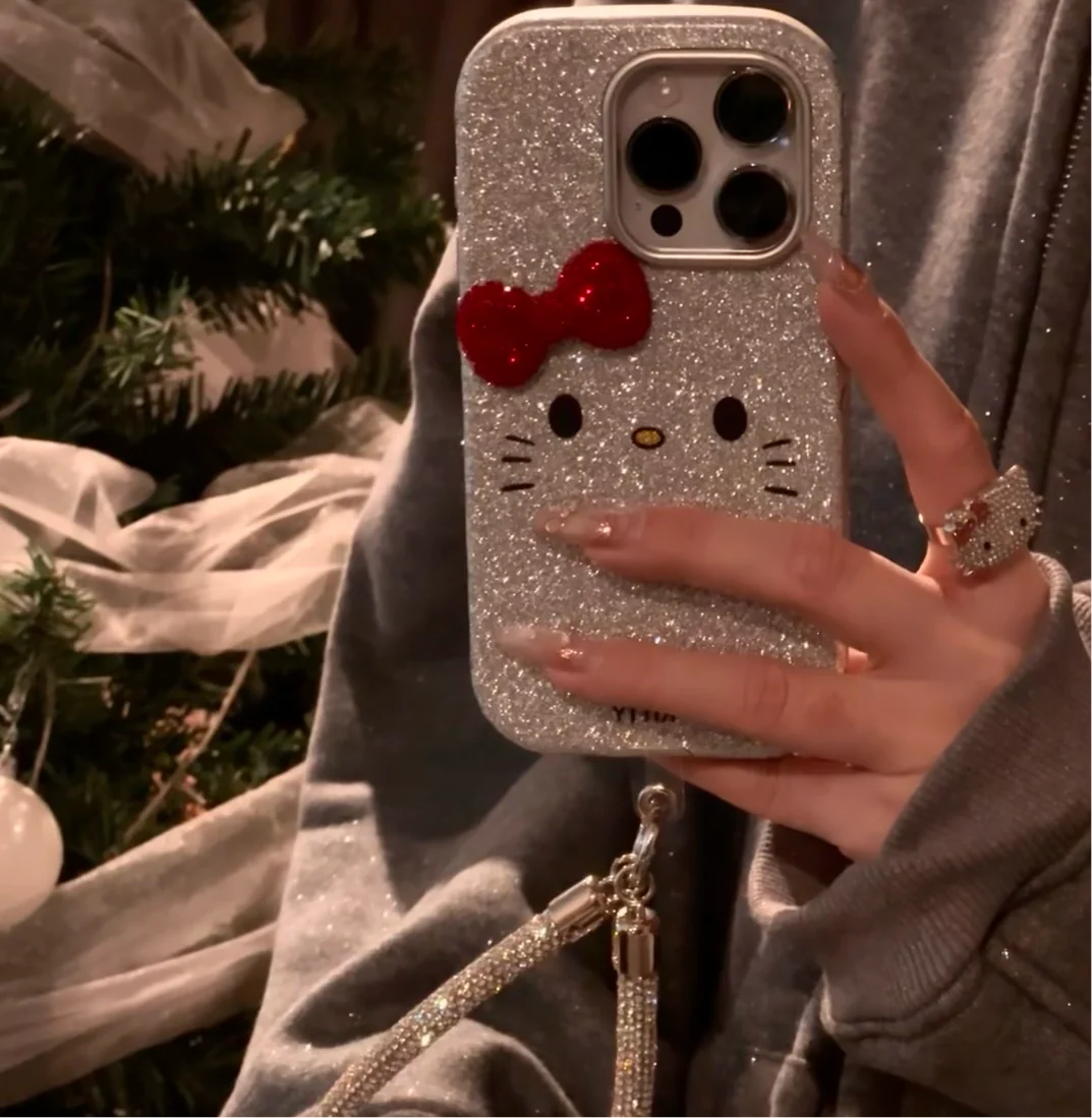 HelloKitty Shimmering Cutie Phone Case With Charm