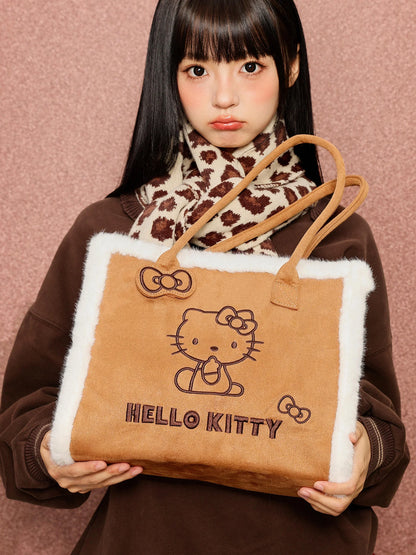 HelloKitty Oversize Fluffy Shopper Tote Bag