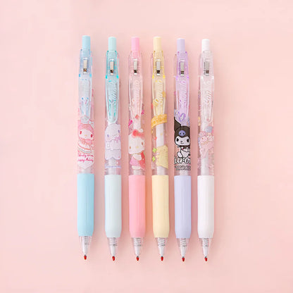 Sanrio Transparent Gel Pens Set (6Pcs)