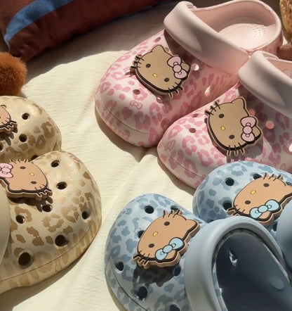 Hello Kitty Leopard Print Clogs