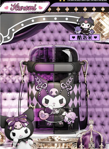 Sanrio Two-Tone Water Bottle with Dual Drinking Spouts – 640ml