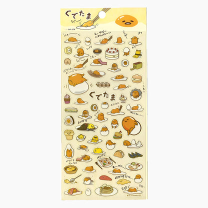 Sanrio Plastic Sticker Sheet-Gudetama